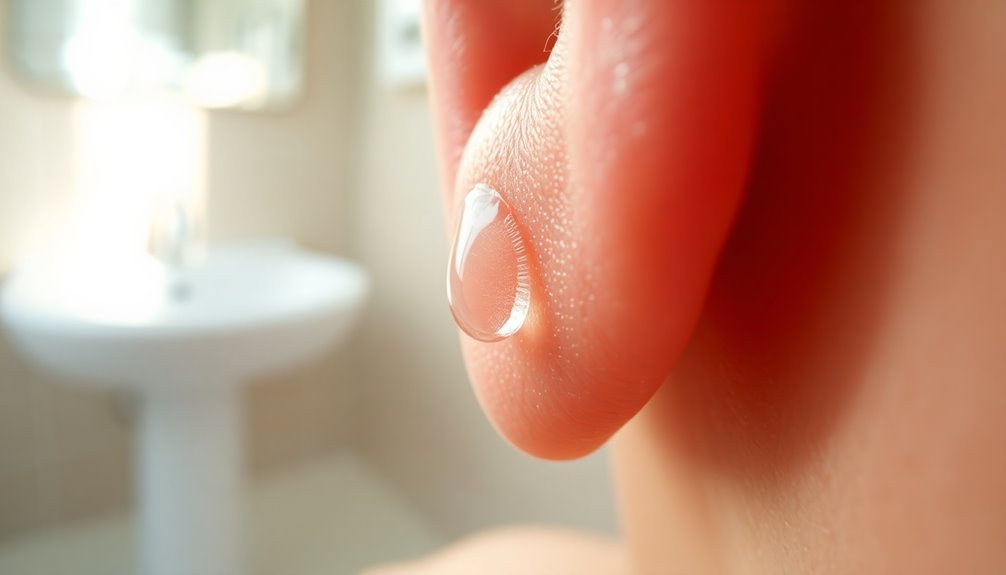 ear moisture sensation explained