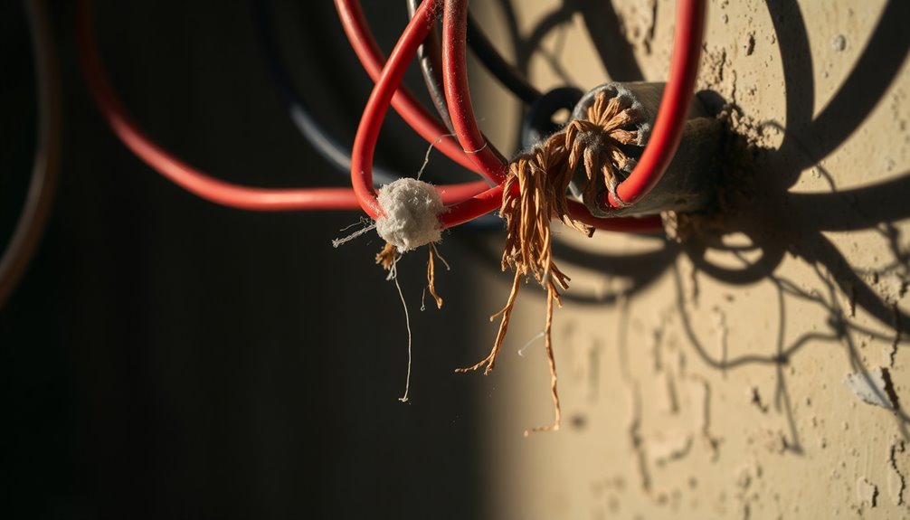 frayed wires pose dangers