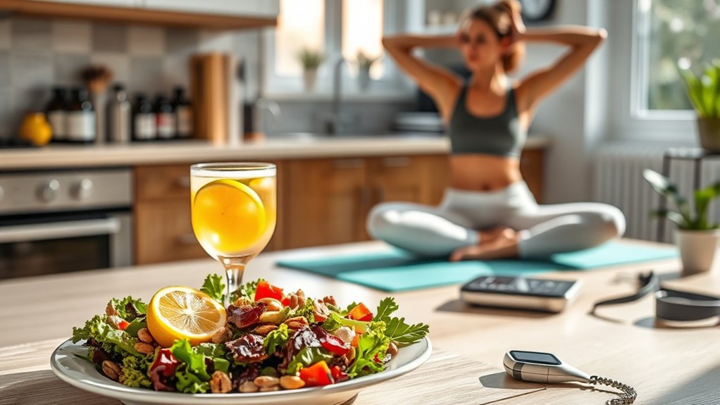 balanced diet exercise stress management
