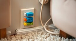 secure electrical outlets cords