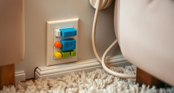 secure electrical outlets cords