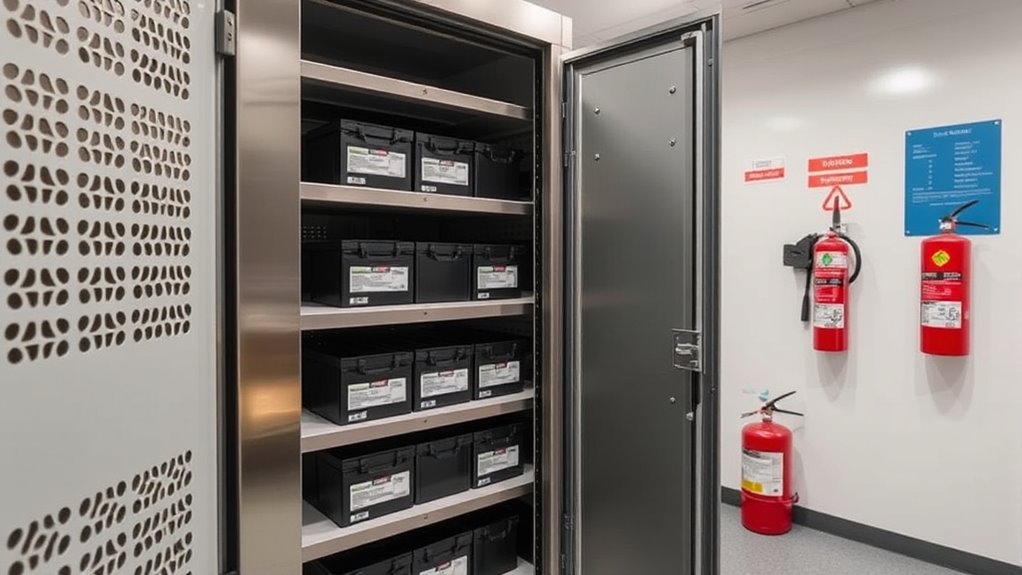 store batteries in secure dry location