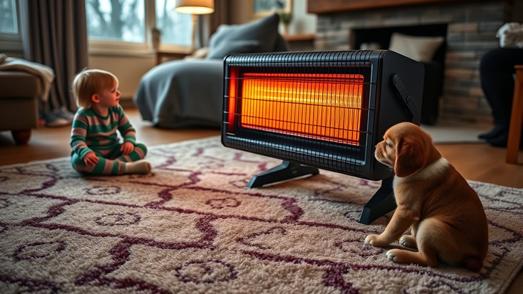supervise heater and children