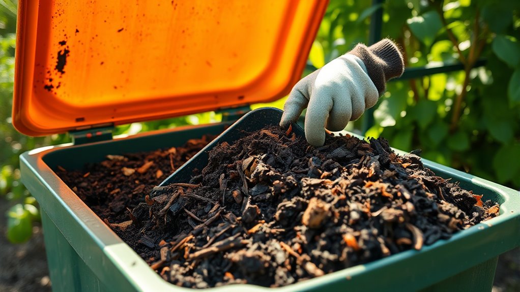 turn compost regularly for odor