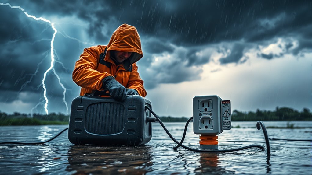 unplug devices during storm