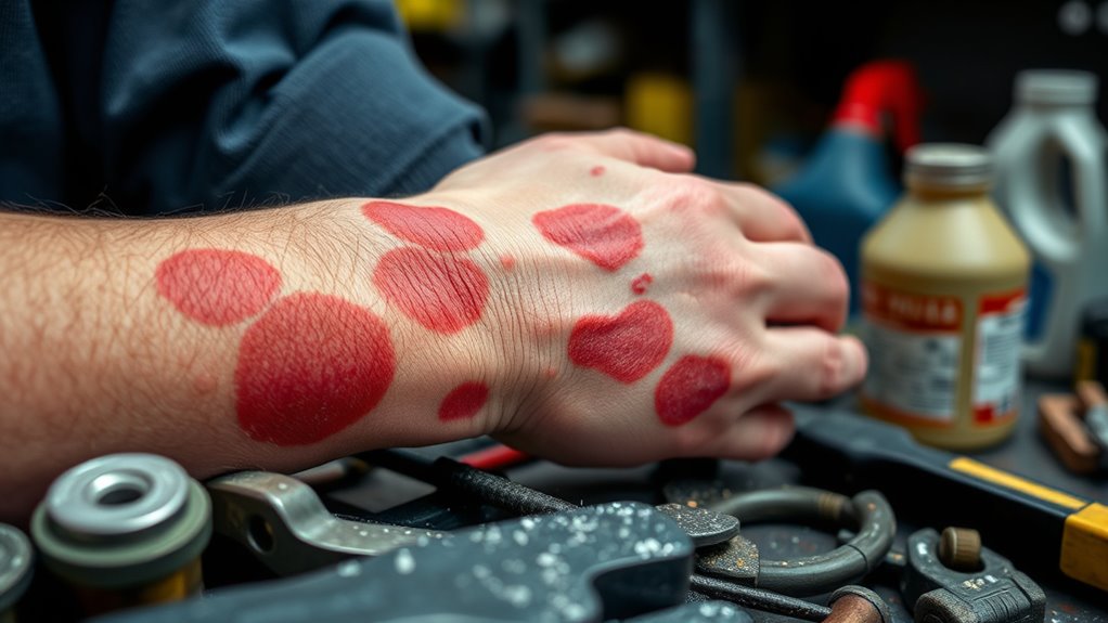 work material skin exposure risks
