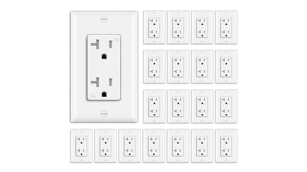20 pack decor wall outlets