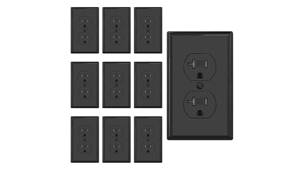 20a black duplex outlets