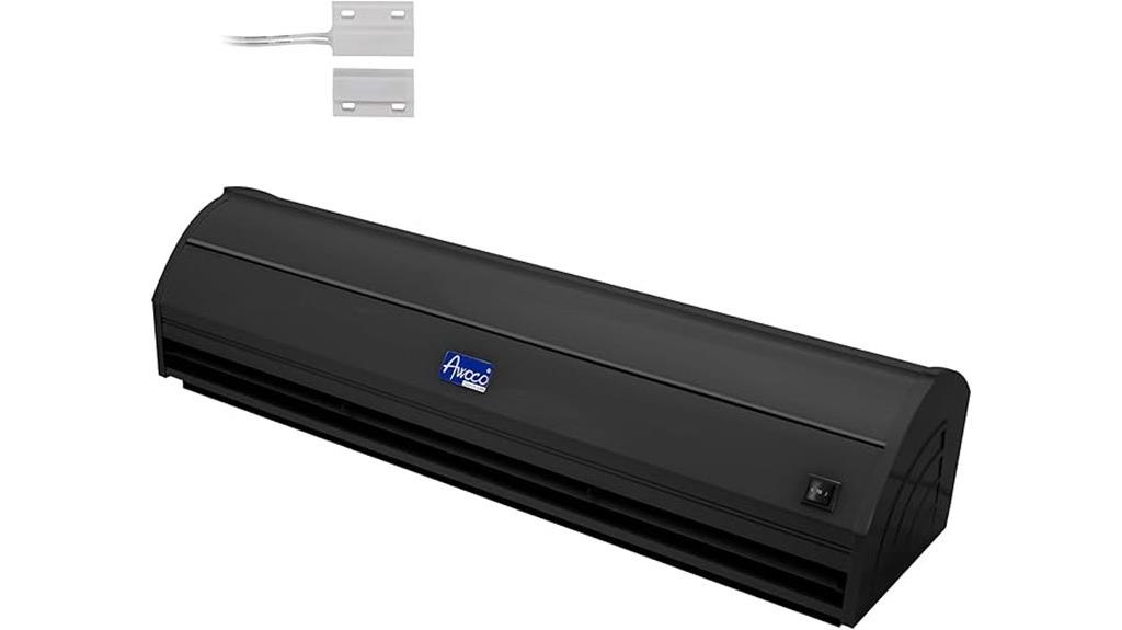 48 inch black indoor air curtain