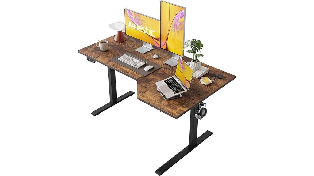 adjustable l shaped desk
