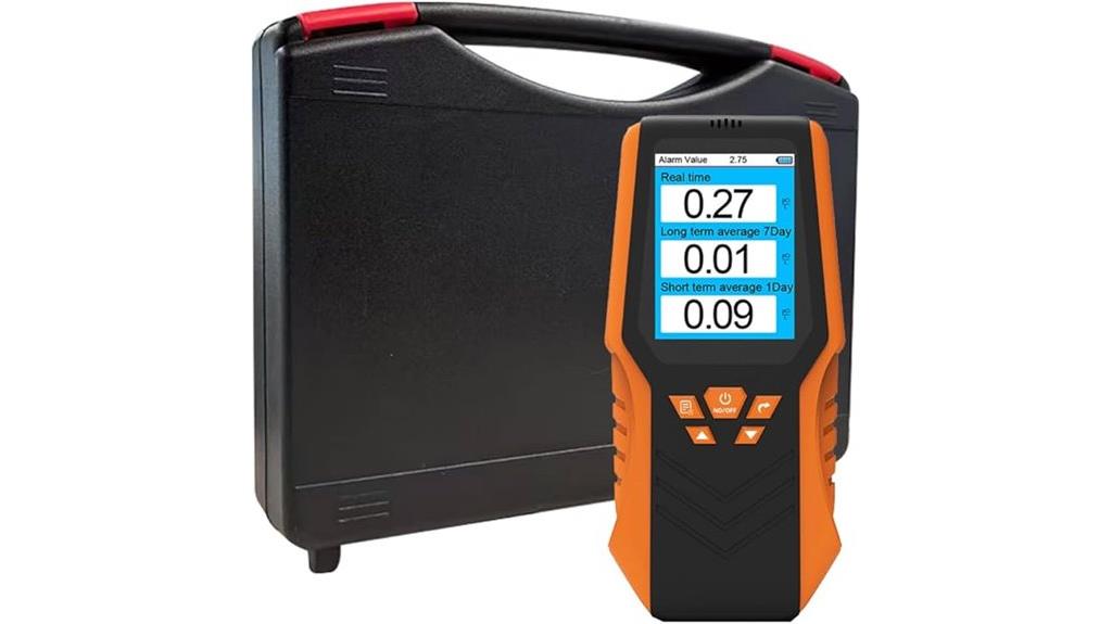 basement radon monitoring device