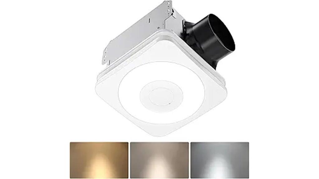 bathroom fan with light
