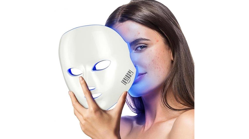 blue light facial mask