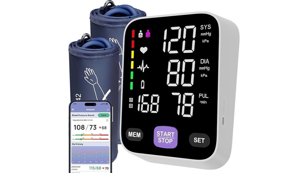 bluetooth arm blood pressure monitor