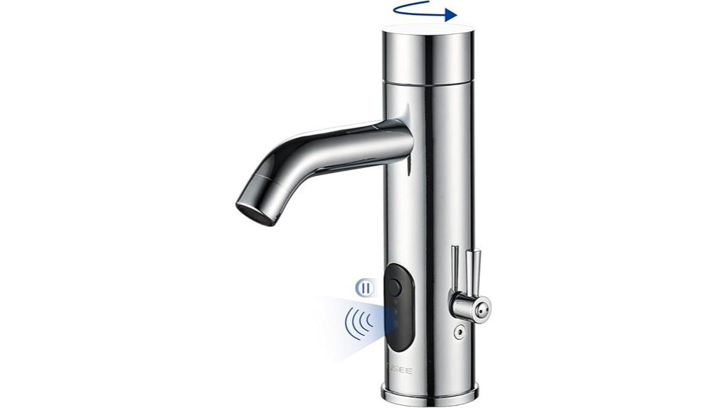 chrome touchless faucet