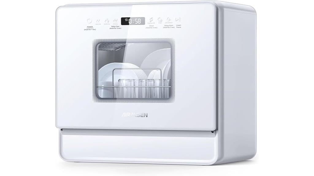 compact dishwasher with multiple spray arms