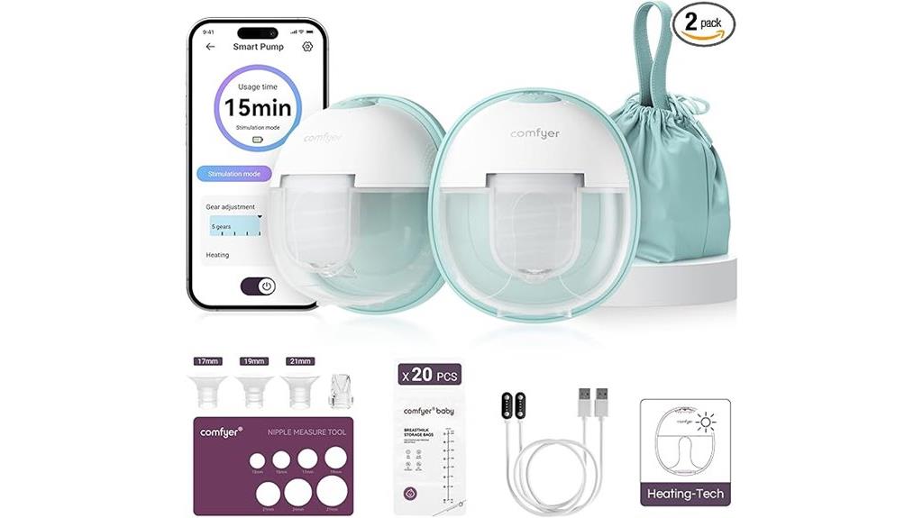 dual heated breast pump