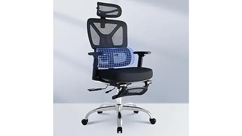 ergonomic chair with footrest