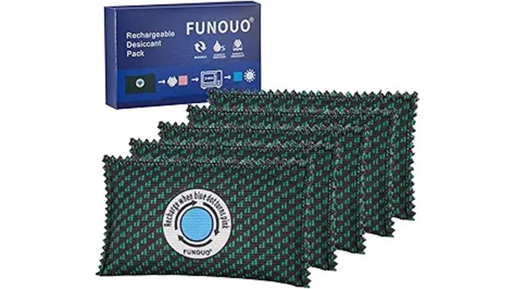 five rechargeable moisture absorbers