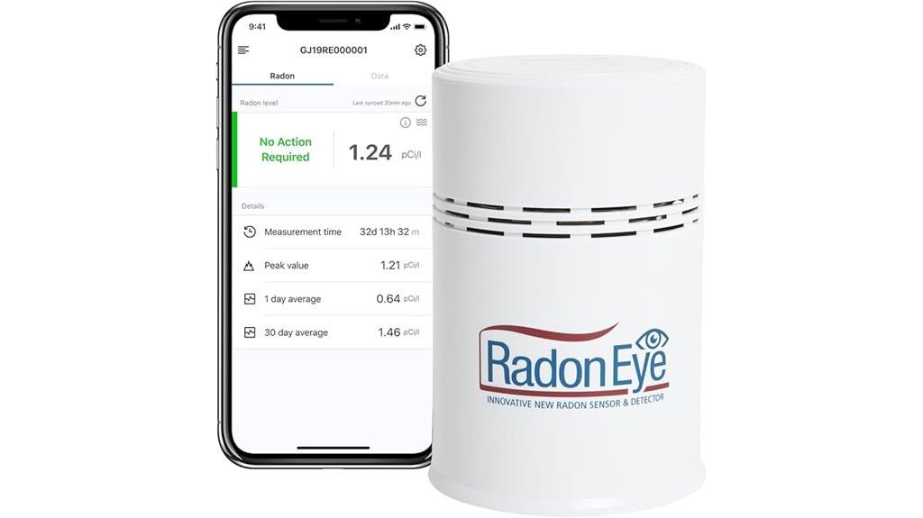 home radon detection device