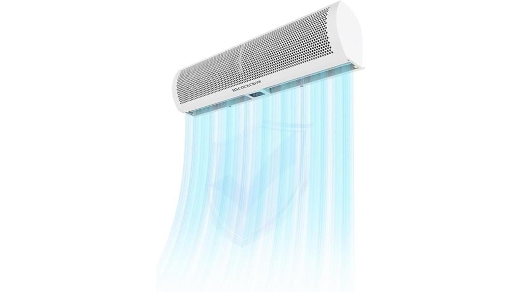 large wall mounted air curtain