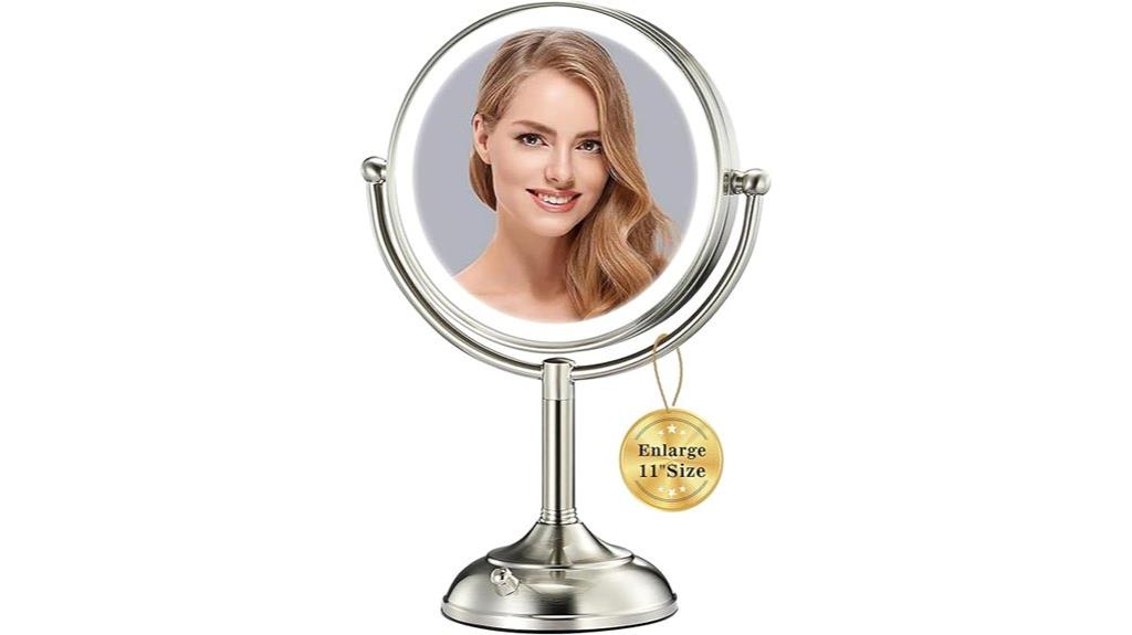 lighted magnification makeup mirror