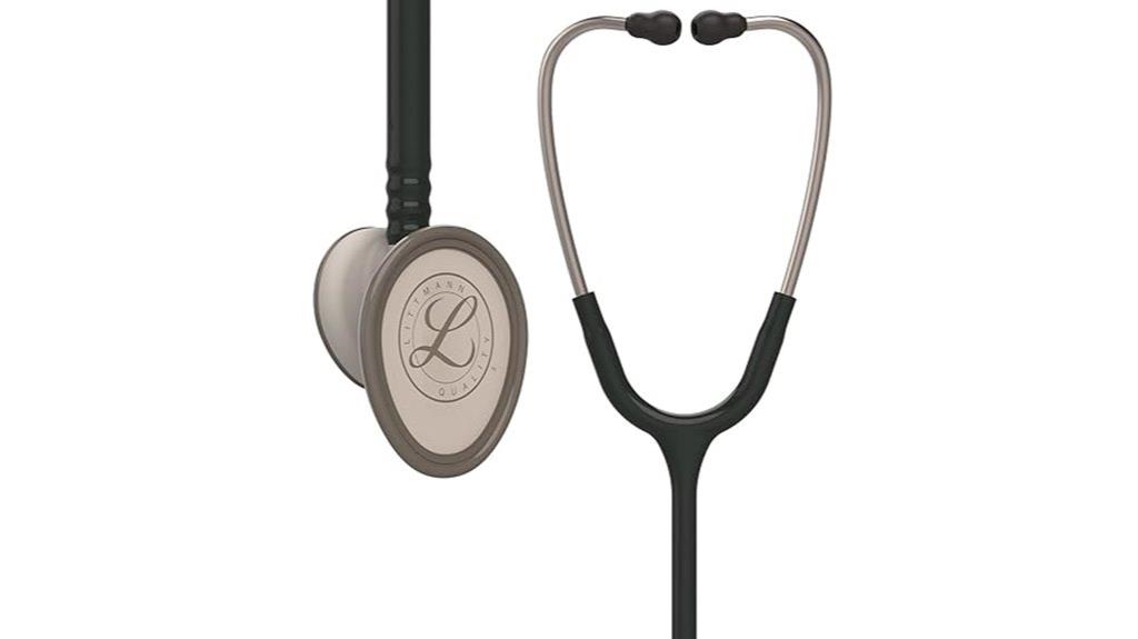 lightweight black stethoscope