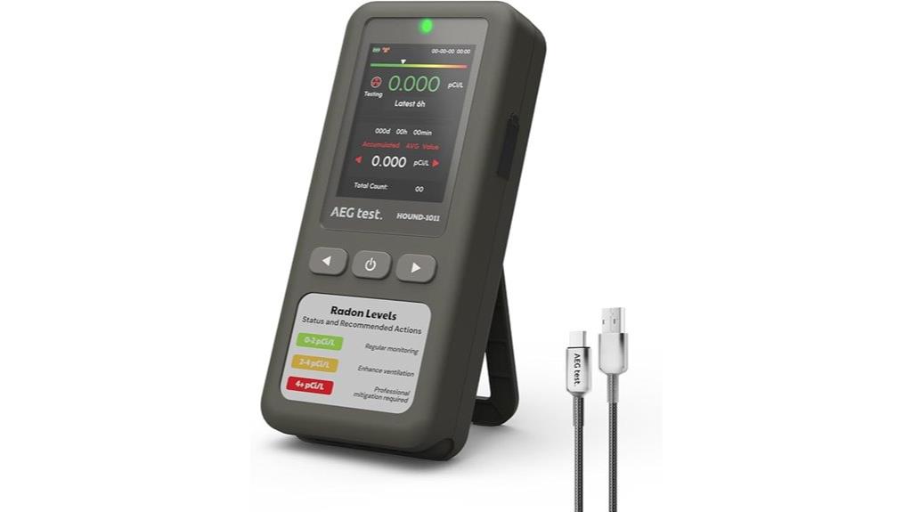 portable home radon detector