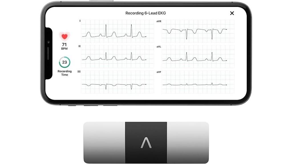 portable six lead ekg device