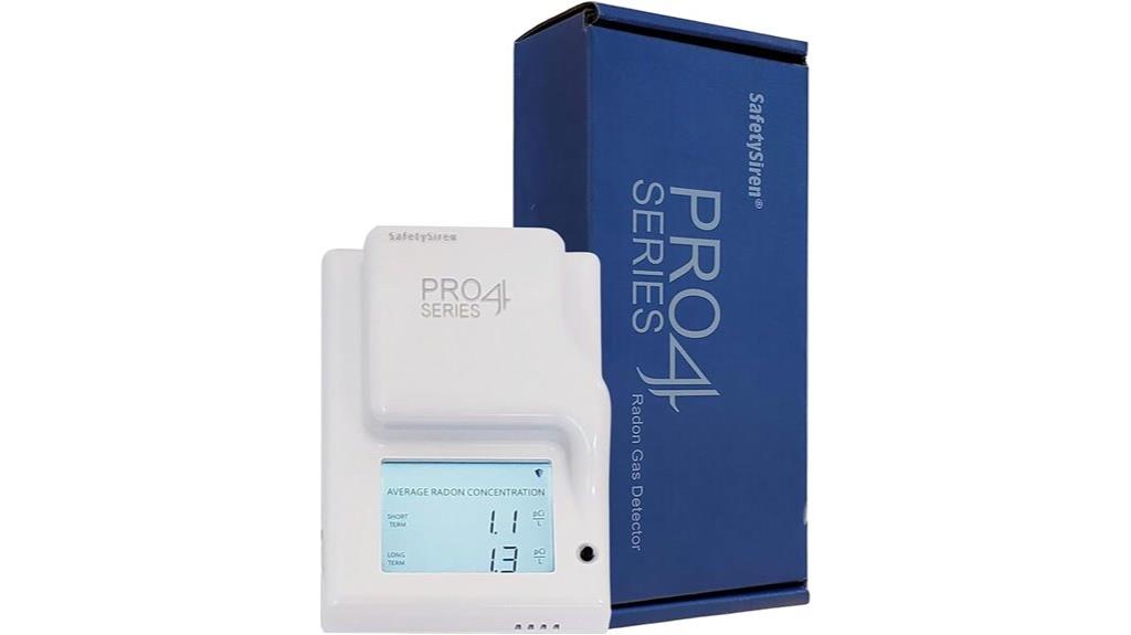 radon detection safety device