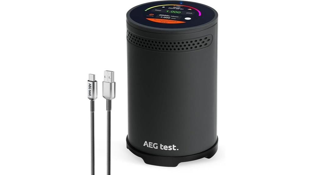 radon detector touchscreen