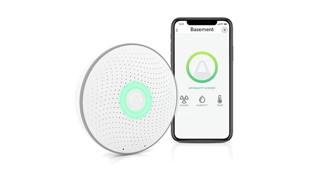 radon humidity temperature monitor