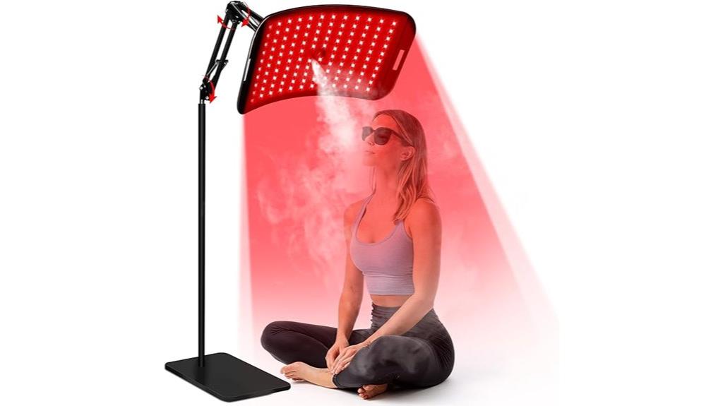 red light therapy with stand