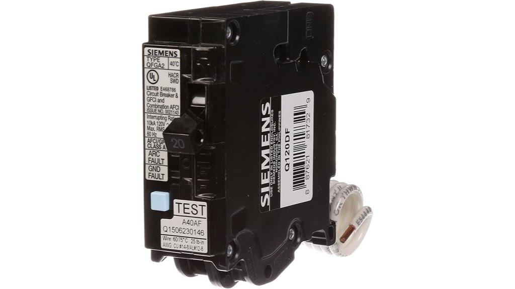 siemens 20 amp circuit breaker