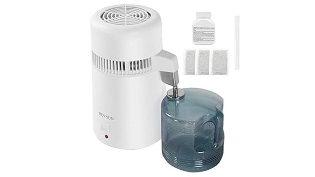 small stainless steel water distiller