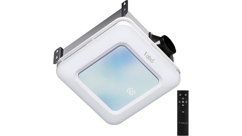 smart bathroom fan lights