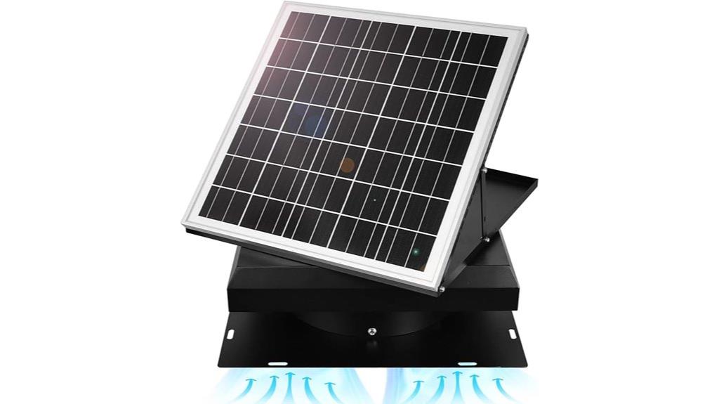 solar attic fan shell