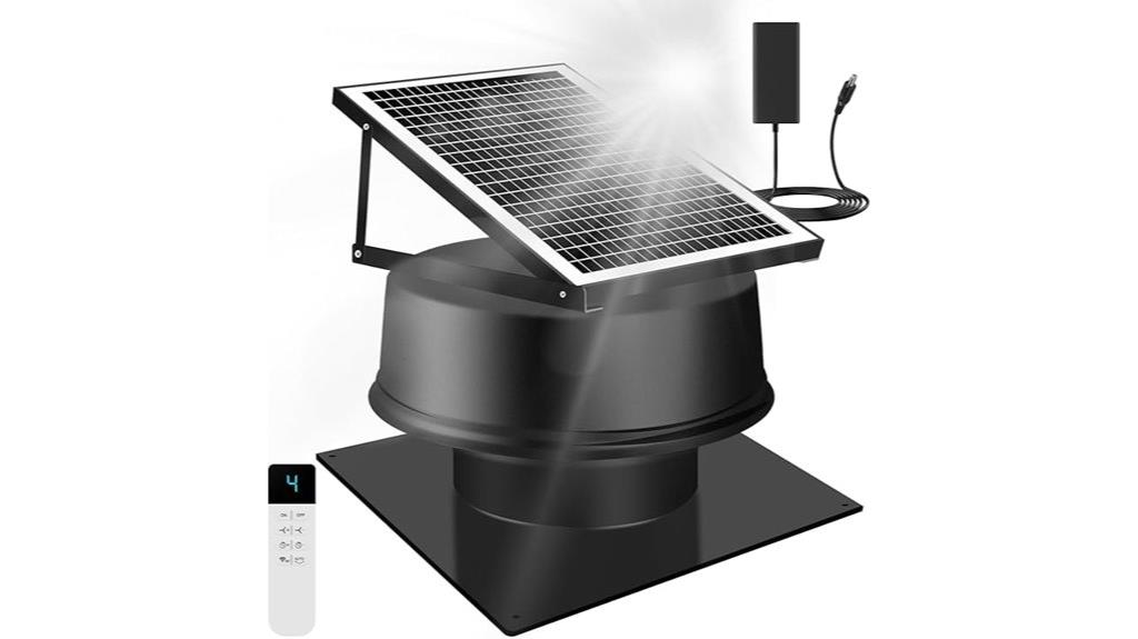 solar attic fan with remote