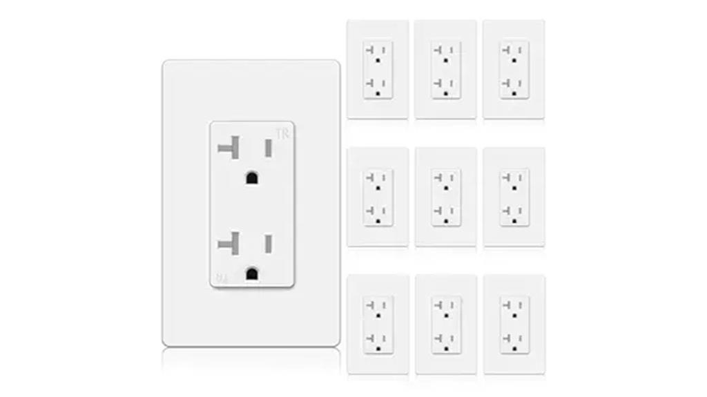 ten pack 20 amp receptacles