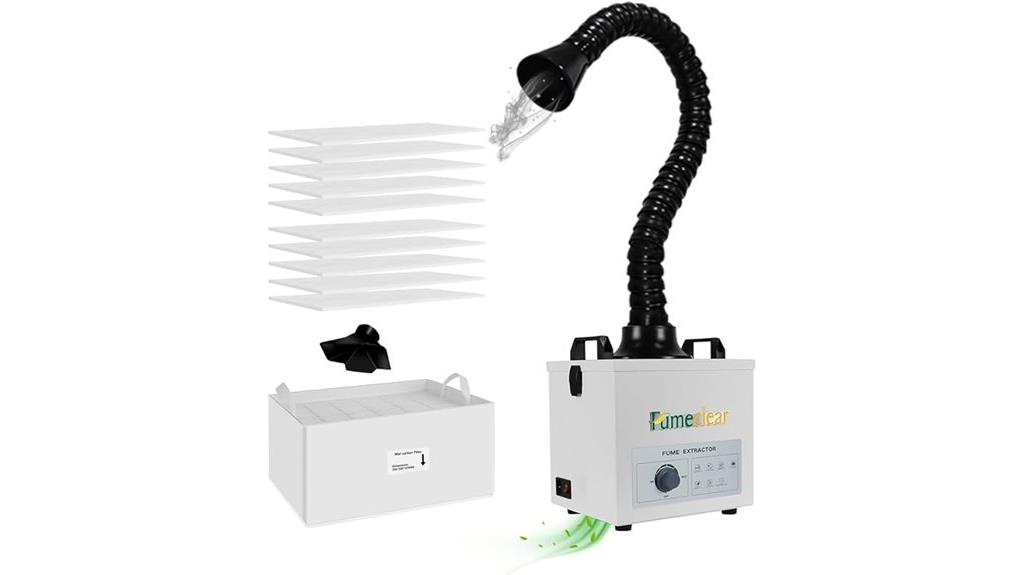 three stage solder fume extractor