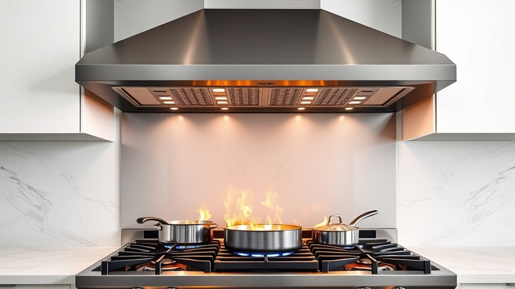 top gas range hoods
