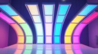 top multi color led skin panels