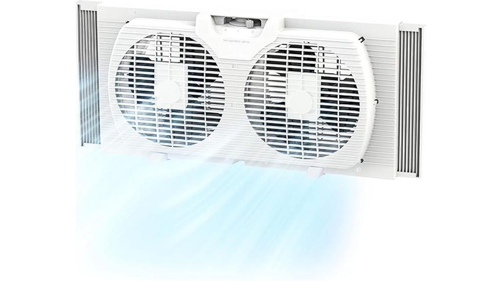 twin reversible window fan