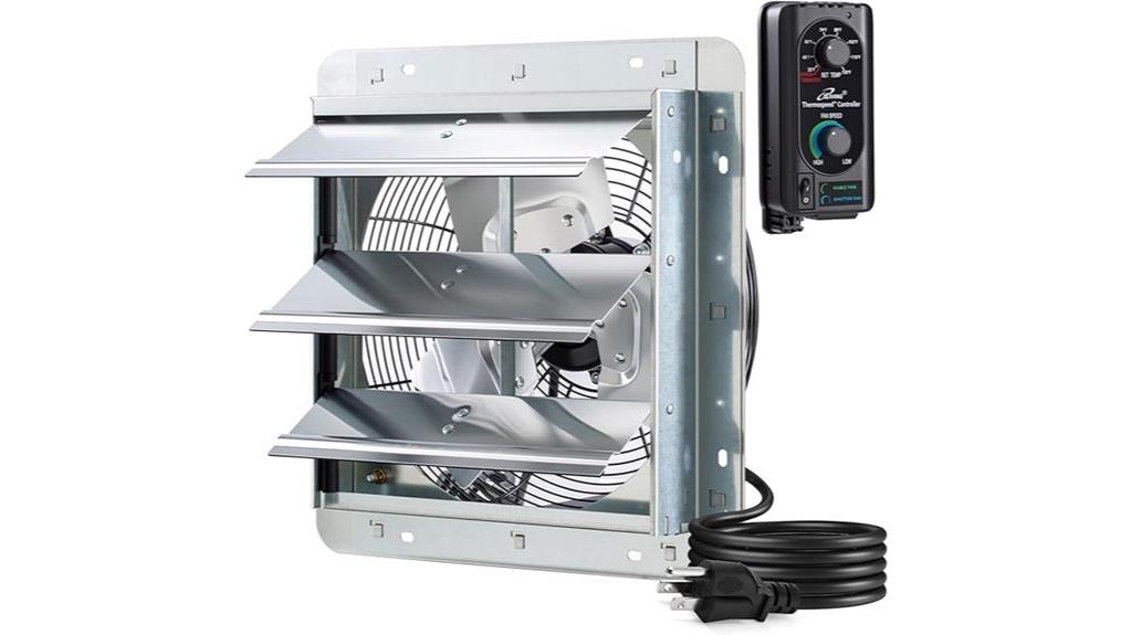 wall mounted shutter fan