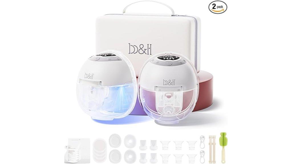 wearable breastfeeding pump with light