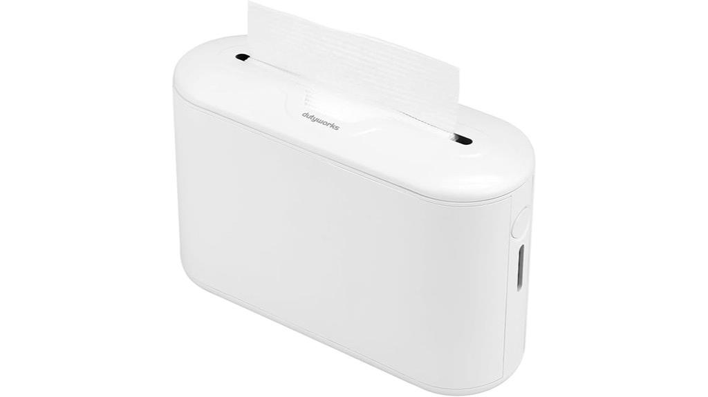 white countertop paper dispenser