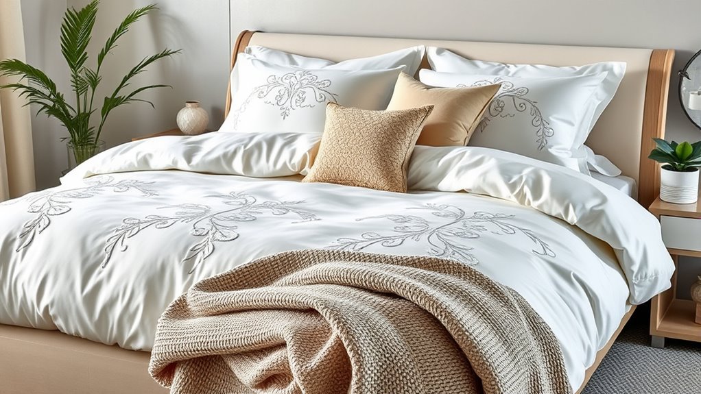 luxury bedding for spa inspired comfort