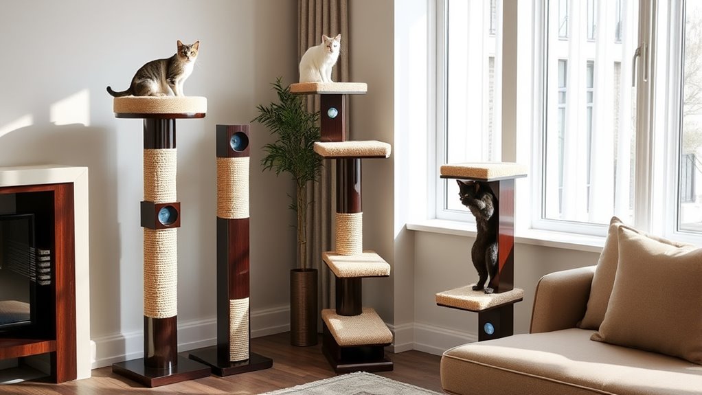 luxury stylish cat scratching posts