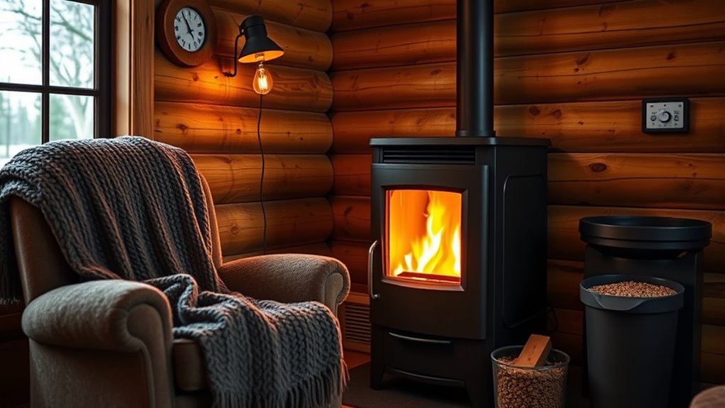 off grid pellet stove considerations