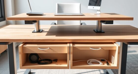 organized adjustable desk solutions